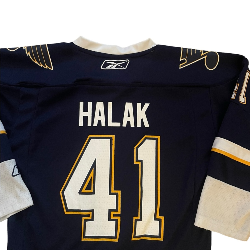 vintage st louis blues jaroslav halak reebok nhl hockey jersey - Picture 8 of 8